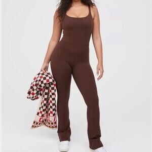 Aerie Offline The Hugger Jumpsuit XL Brown